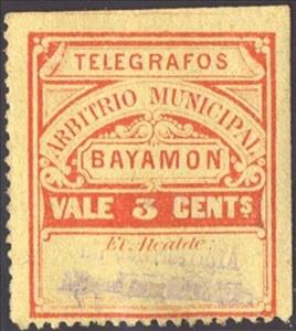 Stamp, Bayamon - Arbitrio Municipal, Puerto Rico,  , Telegraphy