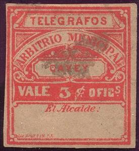 Stamp, Cayey - Arbitrio Municipal, Puerto Rico,  , Telegraphy