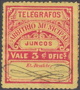 Stamp, Juncos - Arbitrio Municipal, Puerto Rico,  , Telegraphy