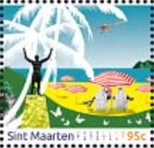 Stamp, The Friendly Island, Sint Maarten,  