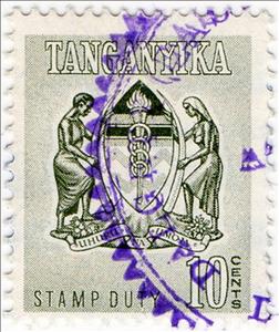 Stamp, Coat of Arms of Tanganyika, Tanganyika,  , Coats of Arms