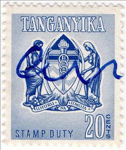 Stamp, Coat of Arms of Tanganyika, Tanganyika,  , Coats of Arms