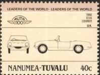 Stamp, Elva Courier, Tuvalu, Nanumea,  , Cars, Vehicles