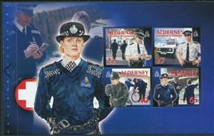 Booklet Pane, Alderney Police, Alderney,  , Bicycles, Cars, Police