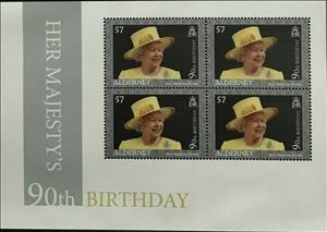 Booklet Pane, Birthday parade,2012, Alderney,  , Anniversaries and Jubilees, Famous People, Headgear, Heads of State, Queens, Royalty, Women