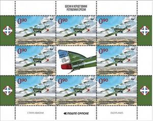 Mini Sheet, Fizir FN, Bosnia and Herzegovina, Serbian Admin,  , Aircraft, Aviation