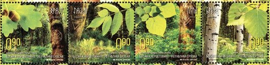 Se-tenant, Old Savic Sacred Trees, Bosnia and Herzegovina, Serbian Admin,  , Leaves, Plants (Flora), Trees