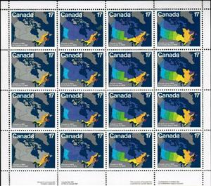 Mini Sheet, Evolution of Canadian Borders, Canada,  , Maps
