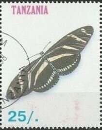 Stamp, Zebra Longwing (Heliconius charitonius), Cinderellas,  , Butterflies