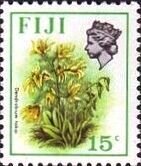 Stamp, Dendrobium tokai, Fiji,  , Flowers, Orchids, Plants (Flora), Queens, Royalty