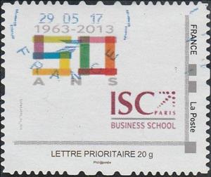 Stamp, 50 years ISC Business School, France,  , Anniversaries and Jubilees, Universities