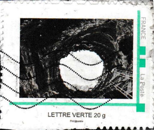Chasm. Gouffre de Padirac in black