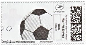 Stamp, Football 4, France,  , Football (Soccer), Sports