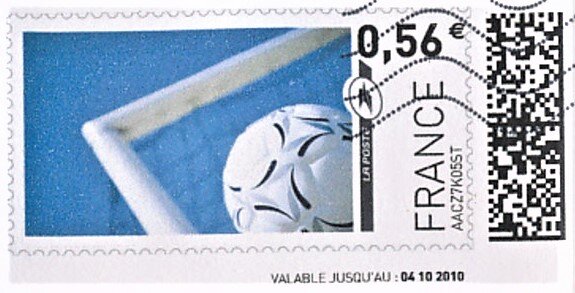 Stamp, Goal and Football, France,  , Football (Soccer), Sports