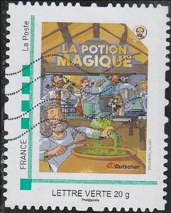 Stamp, La Potion Magique. Dutscher, France,  , Cartoons