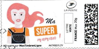 Stamp, Ma Super Maman. Mothers Day. in colour, France,  , Special Occasions, Women