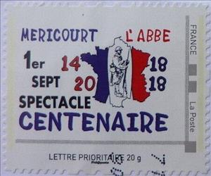 Stamp, Mericourt l'Abbe Spectacle Centenary 14 18 2018, France,  , Anniversaries and Jubilees, Army, First World War, Music