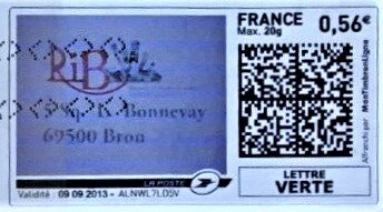 Stamp, RIB Reussir l'Insertion à Bron, France,  , Employment agencies