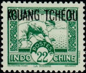 Stamp, Paddy Field, French Colonies,  