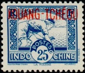 Stamp, Paddy Field, French Colonies,  