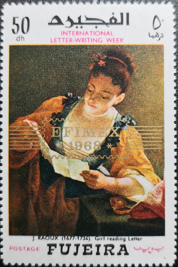 Young girl reading a letter, by Jean Raoux