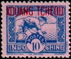 Stamp, Paddy Field, French Colonies,  