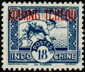 Stamp, Paddy Field, French Colonies,  