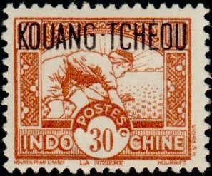 Stamp, Paddy Field, French Colonies,  