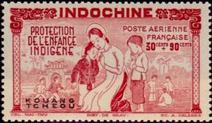 Stamp, Indigenous child protection, French Colonies,  