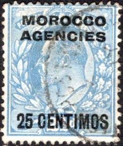 Stamp, King Edward VII, Morocco, British Post Office,  , Crowns and Coronets, Famous People, Heads of State, Kings, Men, Royalty