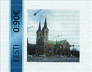 Stamp, Tallinna Kaarli kirik, Personalized and Private Mail Stamps,  , Churches - Cathedrals - Basilicas - Chapels