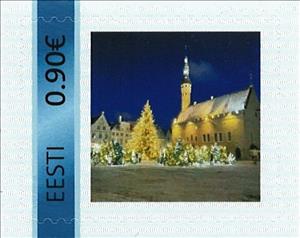 Stamp, Tallinna Raekoda, Personalized and Private Mail Stamps,  , Christmas
