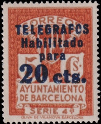Coat of Arms of Barcelona - Serie 4a.