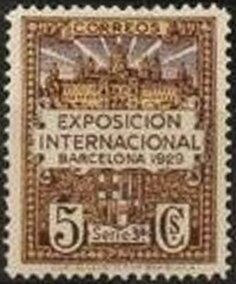 Palau Nacional and coat of arms of Barcelona - Serie 3a.