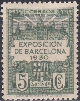 Palau Nacional and coat of arms of Barcelona - Serie 4a.