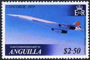 Stamp, Concorde, Anguilla,  , Aviation, Aircrafts