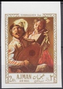 Stamp, Duo, by Hendrick Jansz ter Brugghen, Ajman,  , Paintings