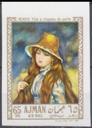 Fille a chapeau de paille, by Renoir
