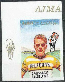 Stamp, Johannes Adrianus "Jan" Janssen (*1940), Netherlands, Ajman,  , Cycling, Sports