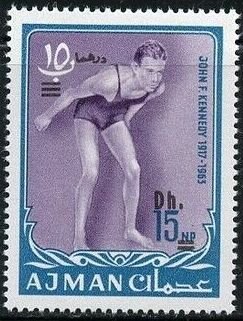 Kennedy in swimming pool