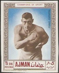Stamp, Primo Carnera (1906-1967), Italy, Ajman,  , Athletes, Boxing, Sports