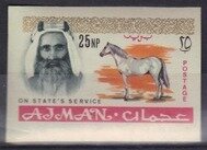 Sheikh Rashid bin Humaid Al Nuaimi III and Arab horse