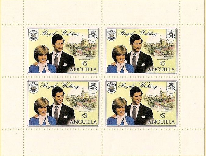 Booklet pane of 4, Royal Wedding