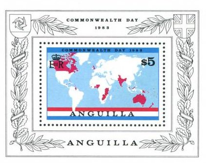 Map showing Commonwealth