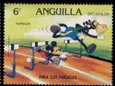 Stamp, Hurdles, Anguilla,  , Olympic Games, Disney