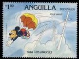 Stamp, Pole vault, Anguilla,  , Olympic Games, Disney