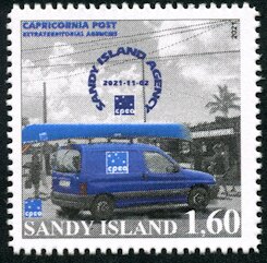 Stamp, Commemorative Issue "Events 2020/2021" Capricornia Post, Cinderellas,  , Postal Services, Postal Traffic, Vehicles