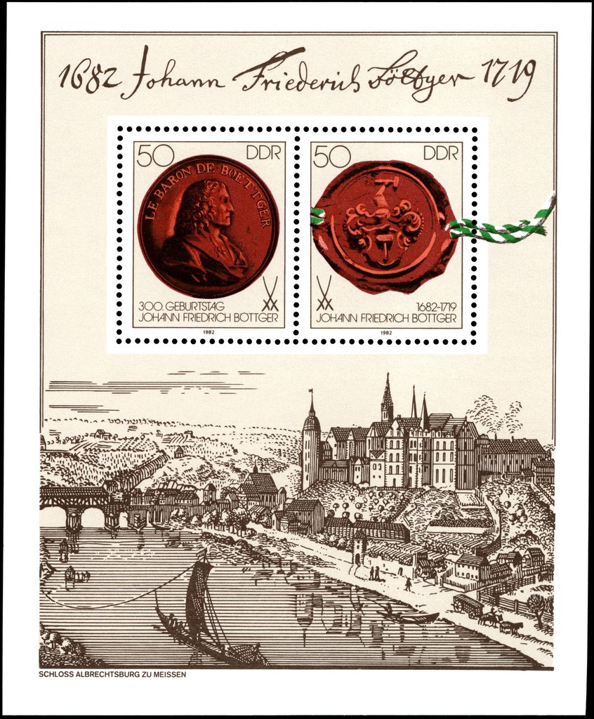 Böttger stoneware Medal/
Seal