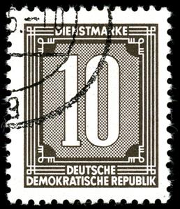 Stamp, Official Stamps for Administration Post A (ZKD) (I) Reprint, Germany, Democratic Republic,  