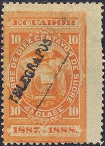 Stamp, Coat of arms of Ecuador, Ecuador,  , Birds, Birds of Prey, Coats of Arms, Flags, Heraldic Animals, Telegraphy